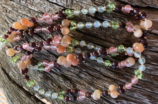 4mm Cherry Quartz, Peridot and more with Gold Filled